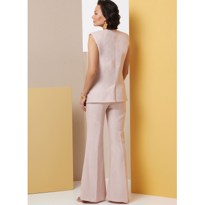 Patron Butterick 7027 K5 (36-44) - Gilet moulant et pantalon évasé 2