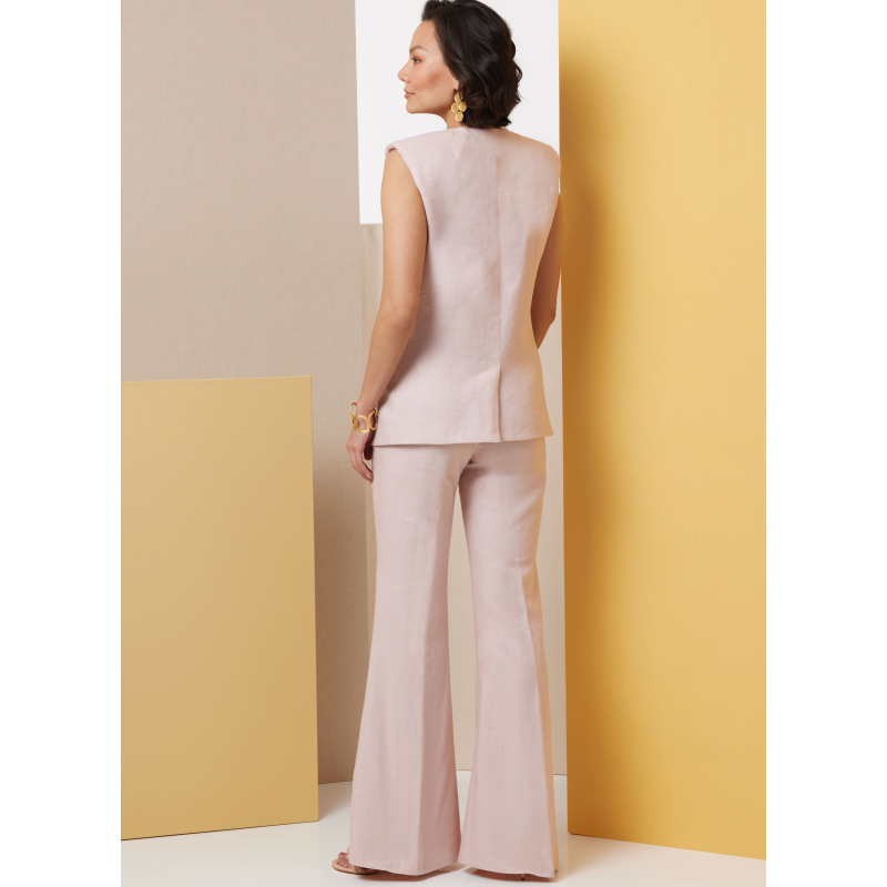 Patron Butterick 7027 K5 (36-44) - Gilet moulant et pantalon évasé