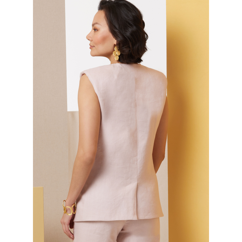 Patron Butterick 7027 K5 (36-44) - Gilet moulant et pantalon évasé