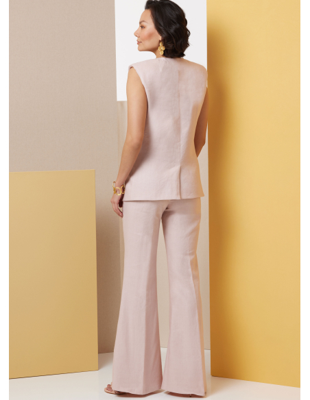 Patron Butterick 7027 Y5 (46-54) - Gilet moulant et pantalon évasé