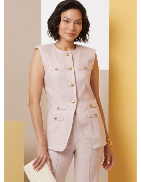 Patron Butterick 7027 Y5 (46-54) - Gilet moulant et pantalon évasé