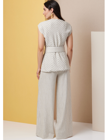 Patron Butterick  7028 H5 (34-42) - Haut semi-ajusté et pantalon large