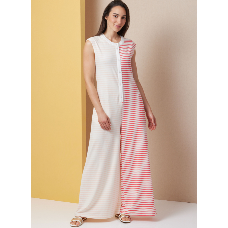 Patron Butterick  7029 AA (38-46) - Combinaisons de détente à ouverture boutonnée