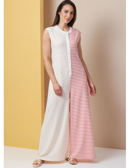 Patron Butterick  7029 AA (38-46) - Combinaisons de détente à ouverture boutonnée