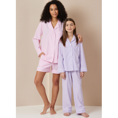 Patron Butterick  7030 A (5-16/32-50) - Chemises amples avec short et pantalon élastiqués 2