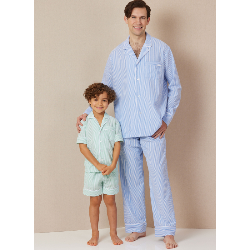 Patron Butterick  7030 A (5-16/32-50) - Chemises amples avec short et pantalon élastiqués