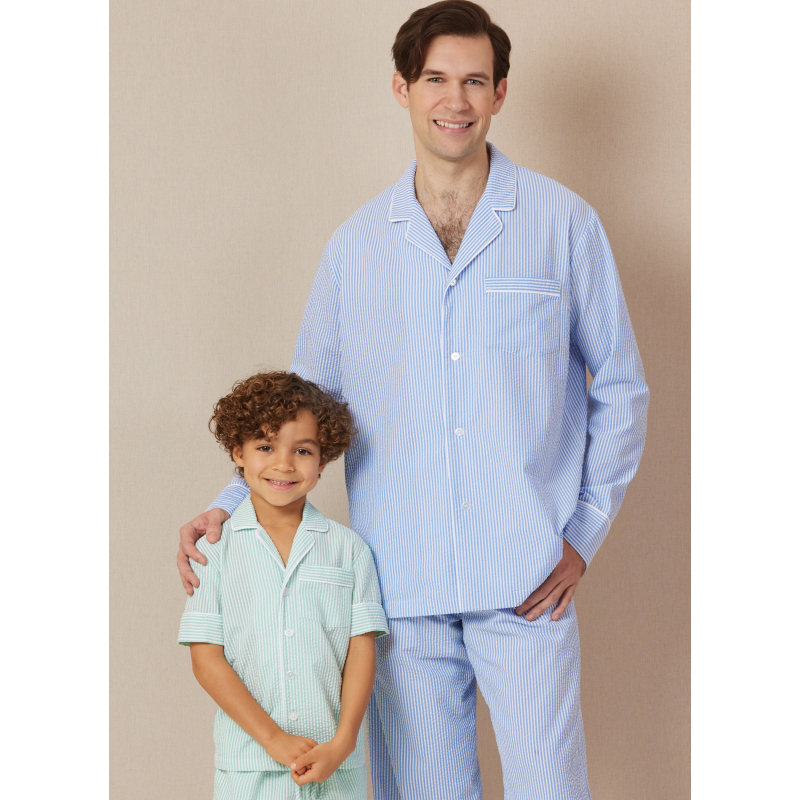 Patron Butterick  7030 A (5-16/32-50) - Chemises amples avec short et pantalon élastiqués