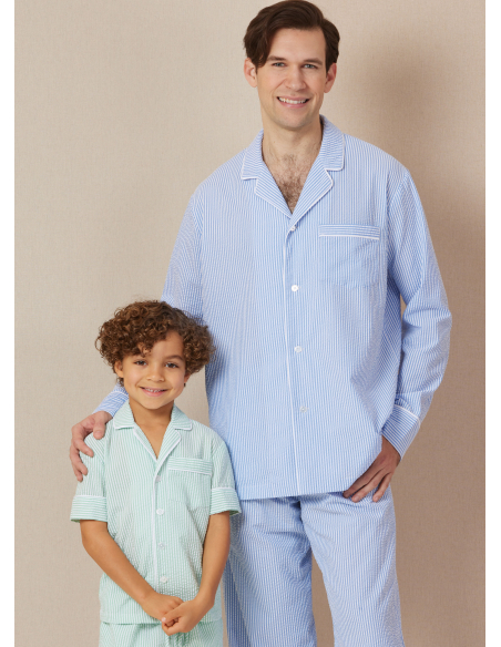 Patron Butterick  7030 A (5-16/32-50) - Chemises amples avec short et pantalon élastiqués