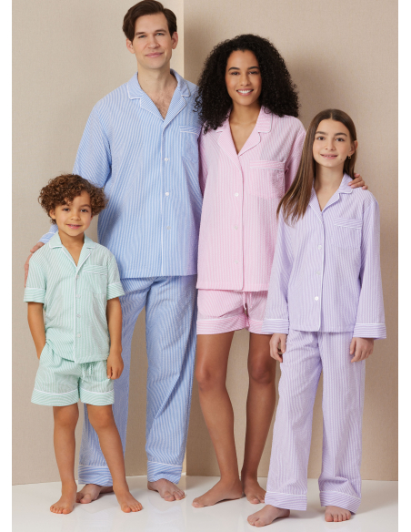 Patron Butterick  7030 A (5-16/32-50) - Chemises amples avec short et pantalon élastiqués