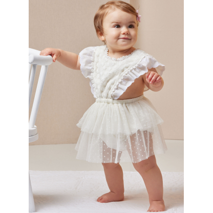 Patron Butterick  7031 A (1-18) - Barboteuses bébé avec nœud papillon assorti 2