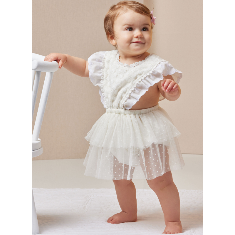 Patron Butterick  7031 A (1-18) - Barboteuses bébé avec nœud papillon assorti