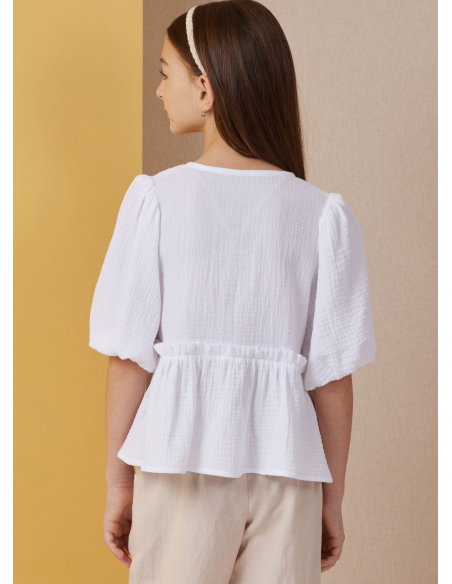 Patron Butterick 7034 A (7-14) - Haut boutonné avec short et pantalon assortis