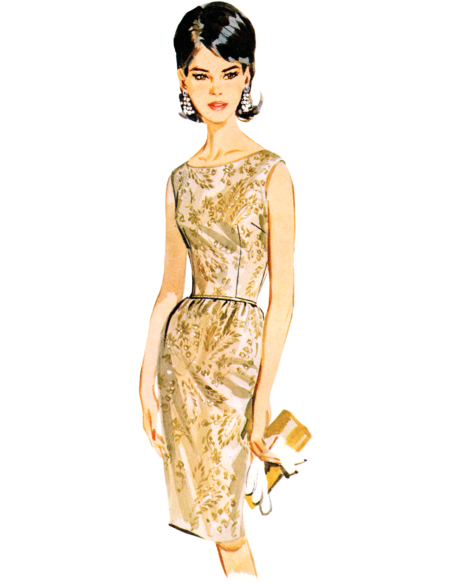 Patron Butterick 7035 D5 (32-40) - Ensemble robe fourreau vintage et veste assortie