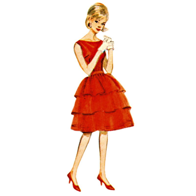 Patron Butterick 7035 R5 (42-50) - Ensemble robe fourreau vintage et veste assortie