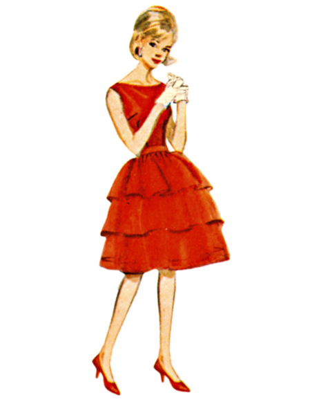 Patron Butterick 7035 R5 (42-50) - Ensemble robe fourreau vintage et veste assortie