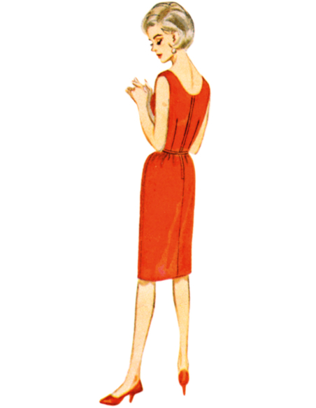 Patron Butterick 7035 R5 (42-50) - Ensemble robe fourreau vintage et veste assortie