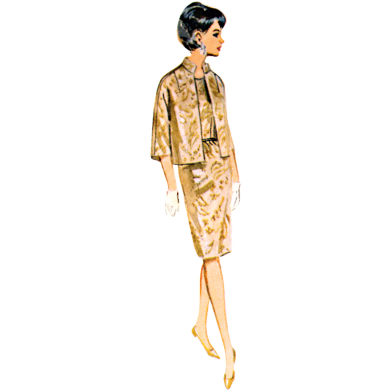 Patron Butterick 7035 R5 (42-50) - Ensemble robe fourreau vintage et veste assortie