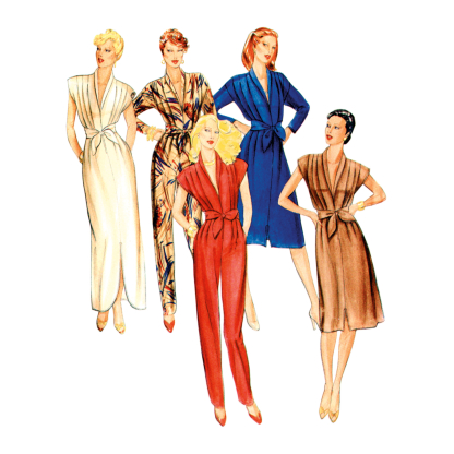 Patron Butterick 7036 U5 (44-52) - Combinaison, robe et ceinture-écharpe vintage 2