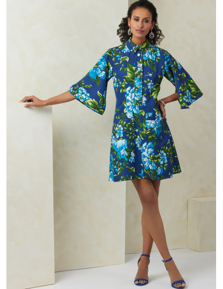 Patron Vogue 2083 B5 (36-44) - Combinaison, robe et ceinture-écharpe vintage années 1980