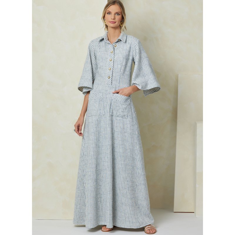 Patron Vogue 2083 B5 (36-44) - Combinaison, robe et ceinture-écharpe vintage années 1980