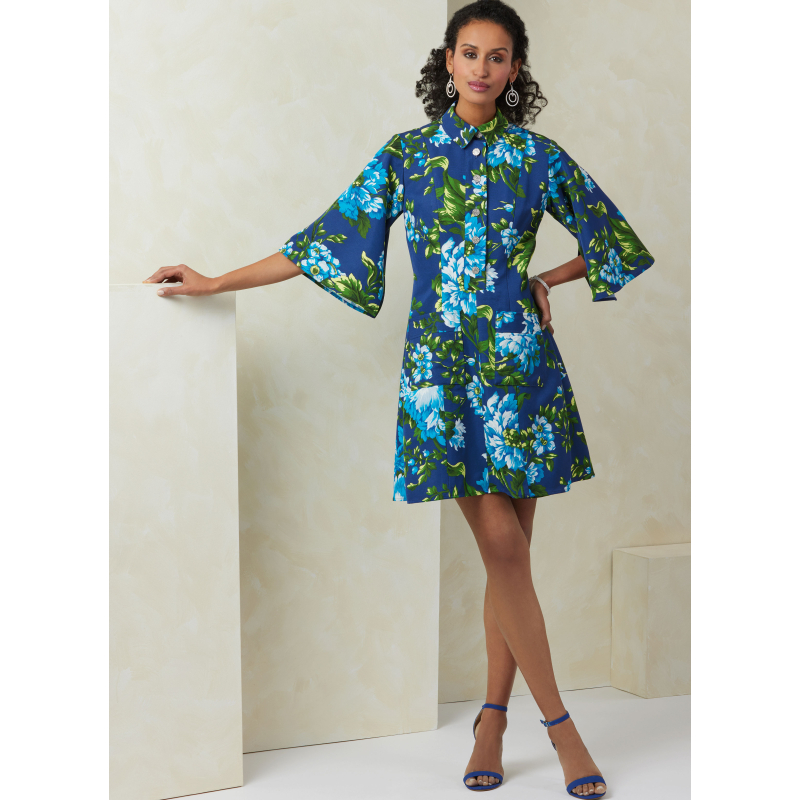 Patron Vogue 2083 Y5 (46-54) - Combinaison, robe et ceinture-écharpe vintage années 1980