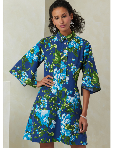 Patron Vogue 2083 Y5 (46-54) - Combinaison, robe et ceinture-écharpe vintage années 1980