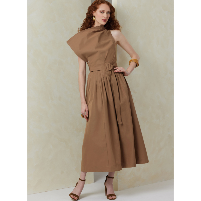 Patron Vogue 2084/H5 (34-42) - Robe sans bretelles et dessus de corsage asymétrique