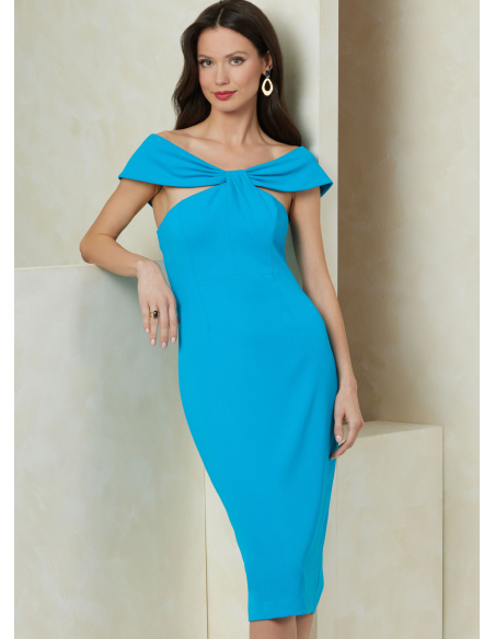 Patron Vogue 2086/B5 (36-44) - Robe fourreau moulante à manches hors épaule