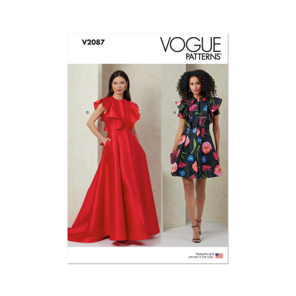 Patron Vogue 2087/H5 (34-42) - Robes à manches volantées pour occasions spéciales