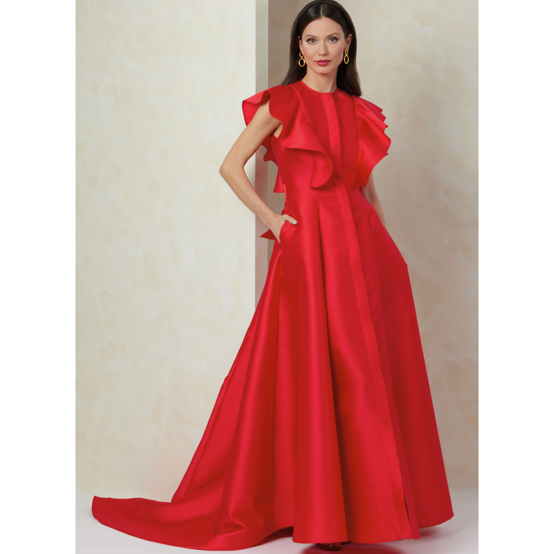 Patron Vogue 2087/U5 (44-52) - Robes à manches volantées pour occasions spéciales
