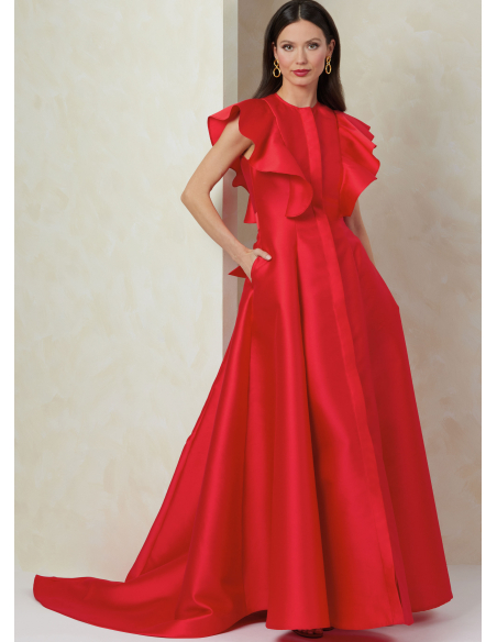 Patron Vogue 2087/U5 (44-52) - Robes à manches volantées pour occasions spéciales