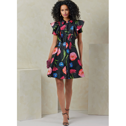 Patron Vogue 2087/U5 (44-52) - Robes à manches volantées pour occasions spéciales 2