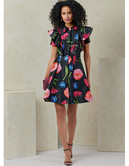 Patron Vogue 2087/U5 (44-52) - Robes à manches volantées pour occasions spéciales