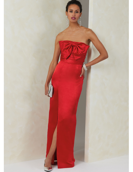 Patron Vogue 2088/B5 (36-44) - Robe bustier fendue et jupe plissée avec ceinture