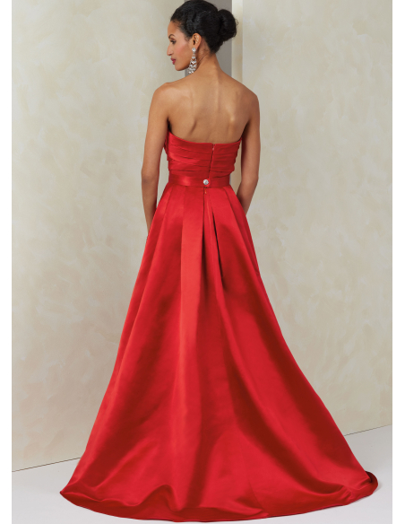 Patron Vogue 2088/B5 (36-44) - Robe bustier fendue et jupe plissée avec ceinture