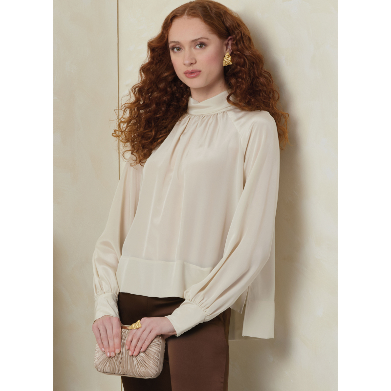 Patron Vogue 2090/B5 (36-42) - Haut col roulé à plis et manches raglan