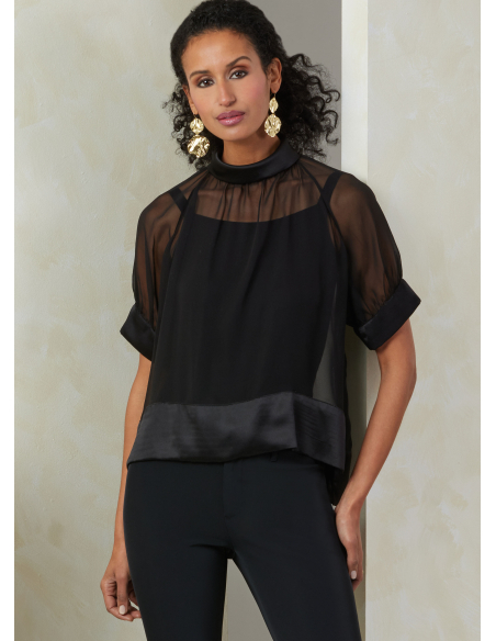 Patron Vogue 2090/B5 (36-42) - Haut col roulé à plis et manches raglan