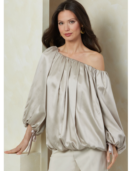 Patron Vogue 2091/A5 (32-54) - Haut bulle drapé à finitions élastiquées