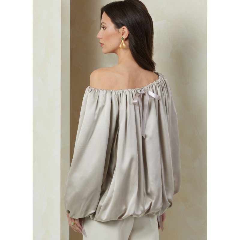 Patron Vogue 2091/A5 (32-54) - Haut bulle drapé à finitions élastiquées