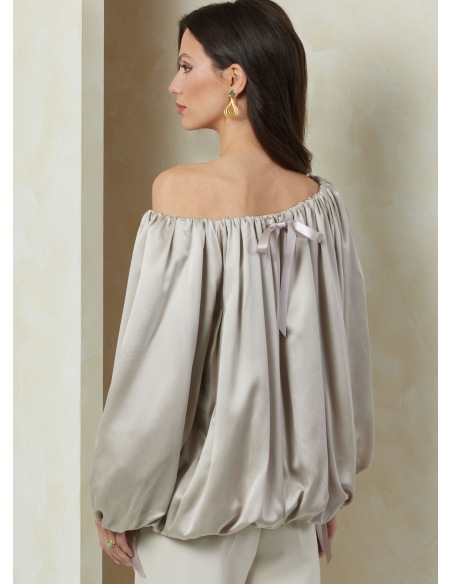 Patron Vogue 2091/A5 (32-54) - Haut bulle drapé à finitions élastiquées