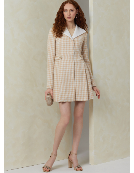 Patron Vogue 2092/H5 (34-42) - Manteaux rétro ceinturés à manches longues