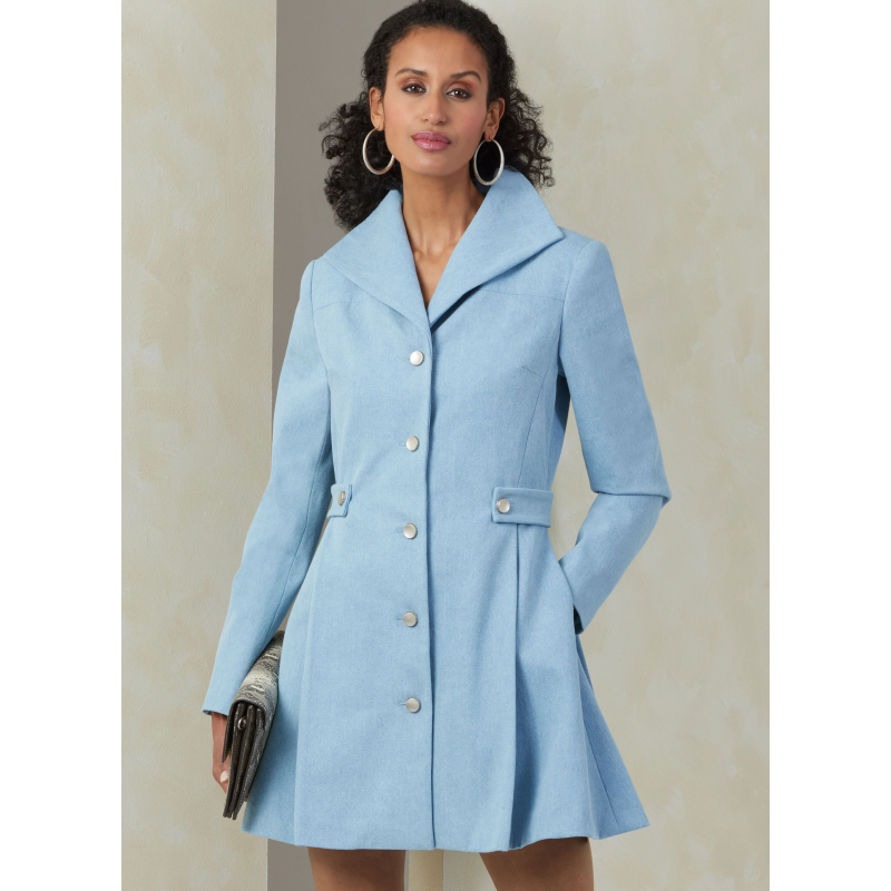 Patron Vogue 2092/H5 (34-42) - Manteaux rétro ceinturés à manches longues