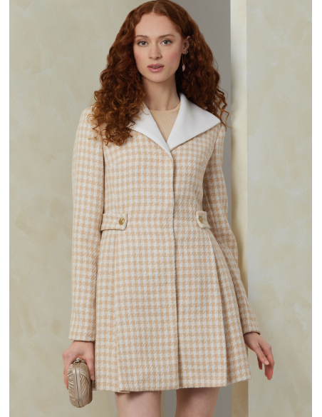 Patron Vogue 2092/H5 (34-42) - Manteaux rétro ceinturés à manches longues