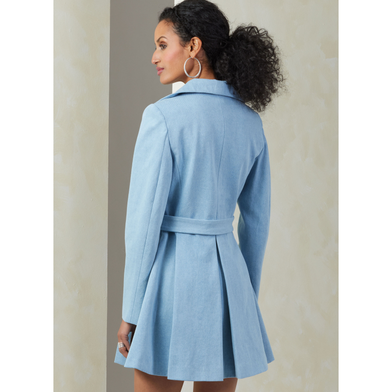 Patron Vogue 2092/H5 (34-42) - Manteaux rétro ceinturés à manches longues