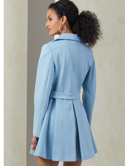 Patron Vogue 2092/H5 (34-42) - Manteaux rétro ceinturés à manches longues