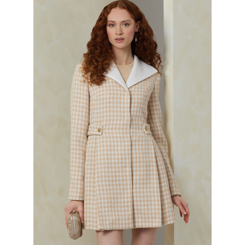 Patron Vogue 2092/U5 (44-52) - Manteaux rétro ceinturés à manches longues