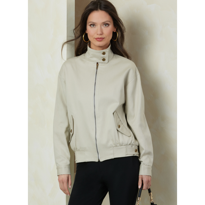 Patron Vogue 2093/B5 (36-44) - Vestes zippées à col droit et poches à rabats