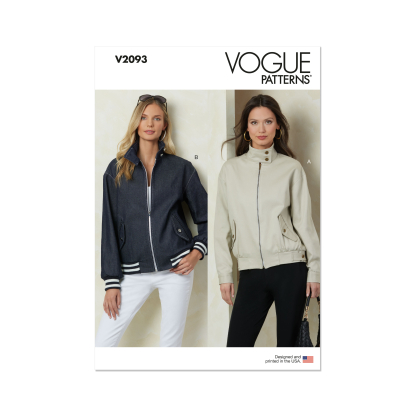 Patron Vogue 2093/Y5 (46-54) - Vestes zippées à col droit et poches à rabats