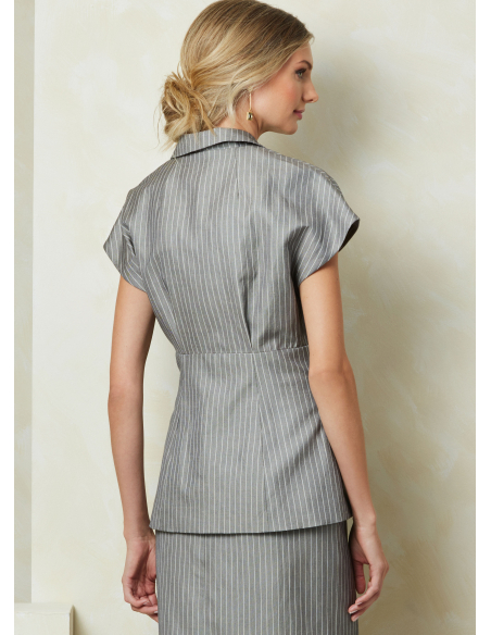 Patron Vogue 2097/H5 (34-42) - Ensemble haut col asymétrique, jupe ajustée et pantalon semi-ajusté