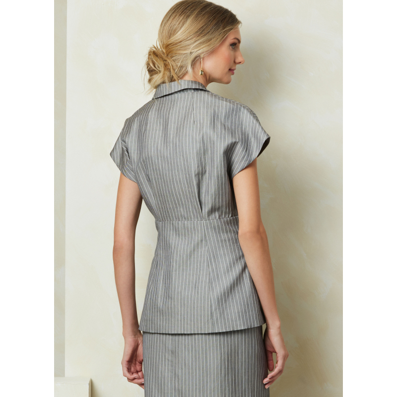 Patron Vogue 2097/U5 (44-52) - Ensemble haut col asymétrique, jupe ajustée et pantalon semi-ajusté